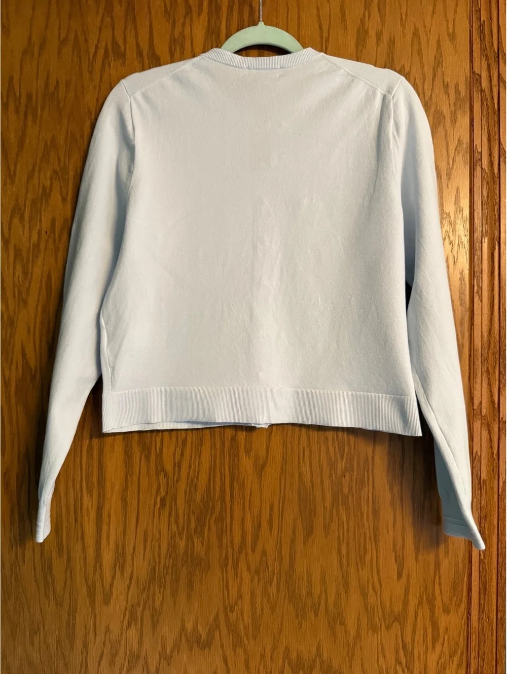NWT J.Crew Jackie Cardigan Premium Ultra-Fine Cotton Sheer Blue Size L